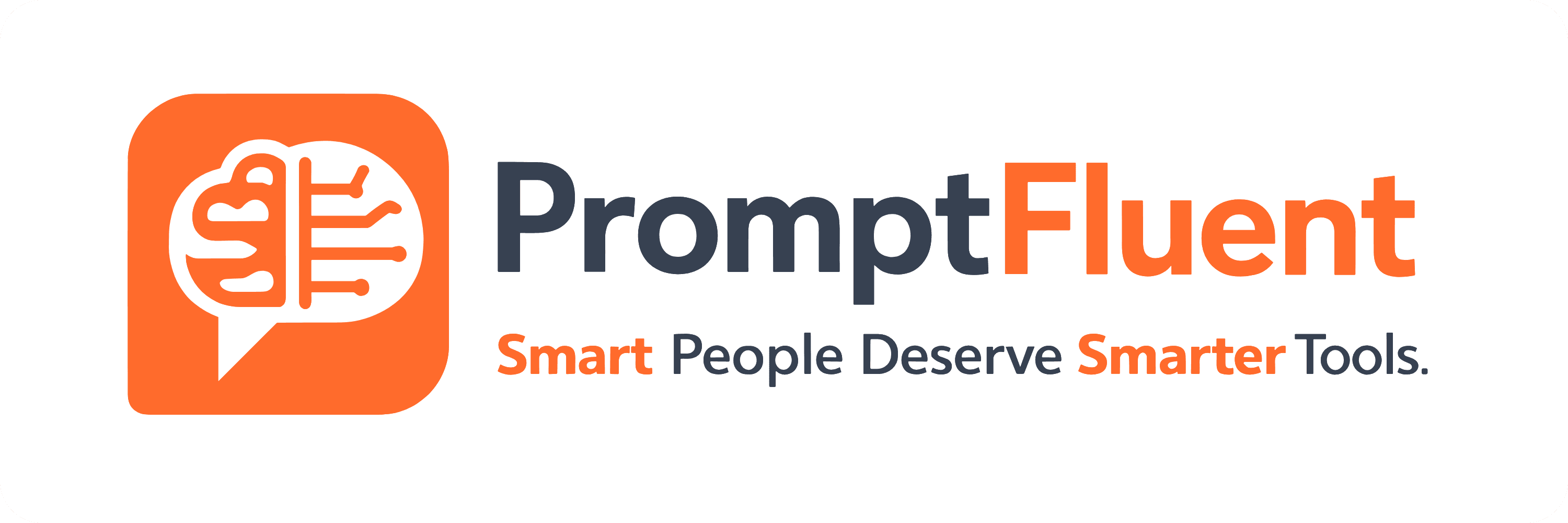 PromptFluent logo for light backgrounds