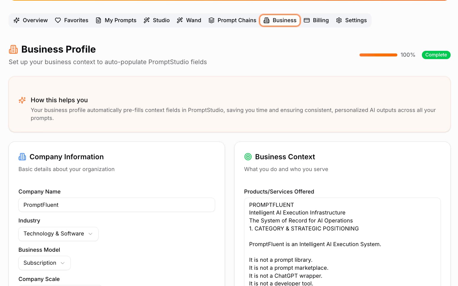PromptStudio screenshot