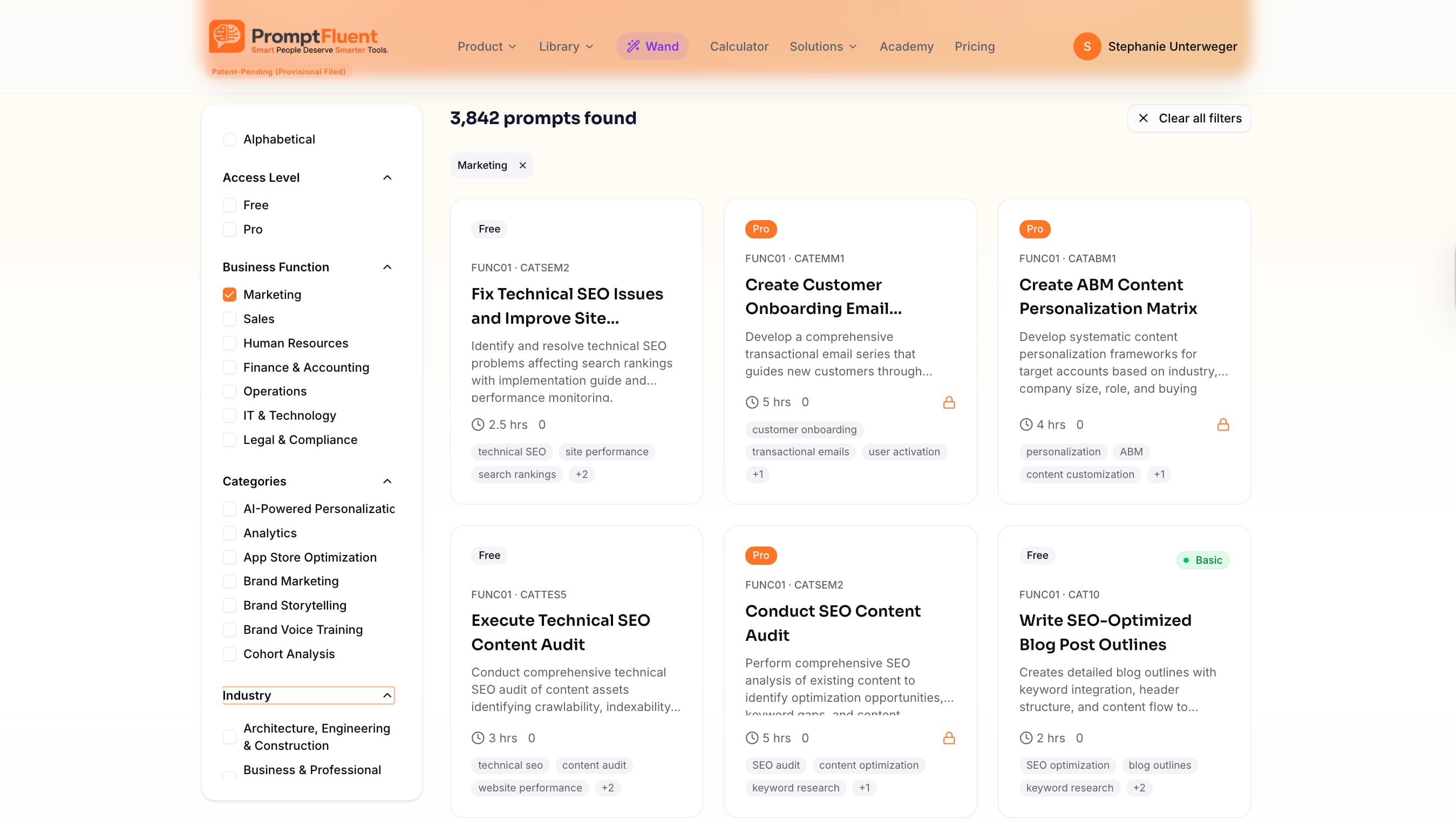 Intent-Based Search screenshot