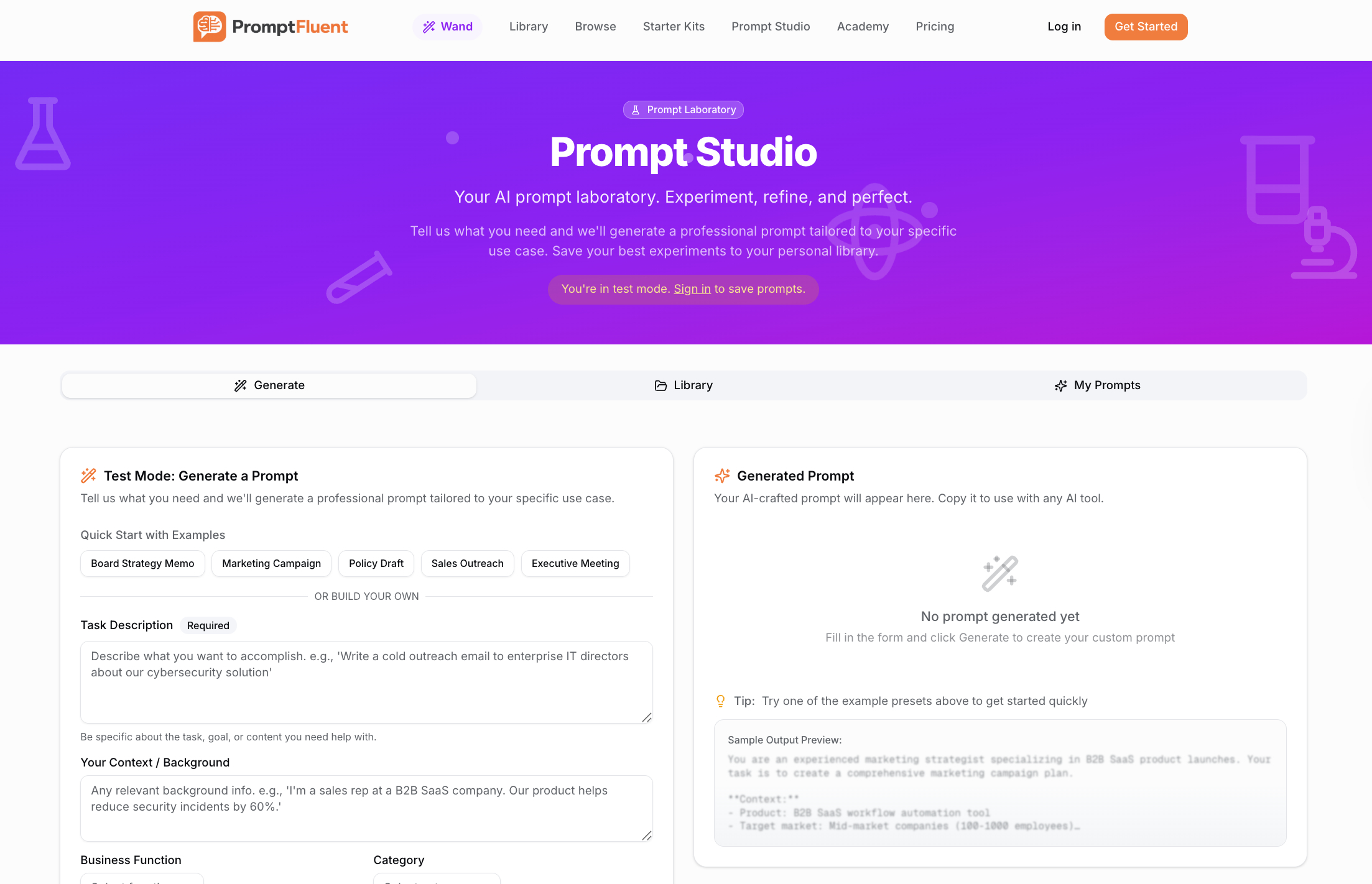 PromptStudio screenshot